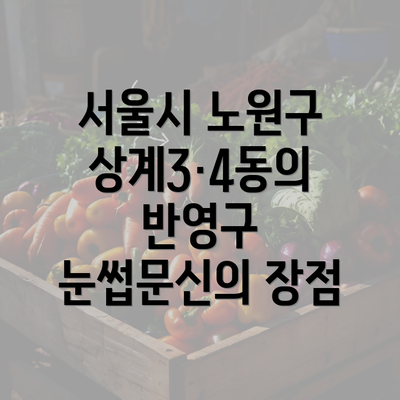 서울시 노원구 상계3·4동의 반영구 눈썹문신의 장점