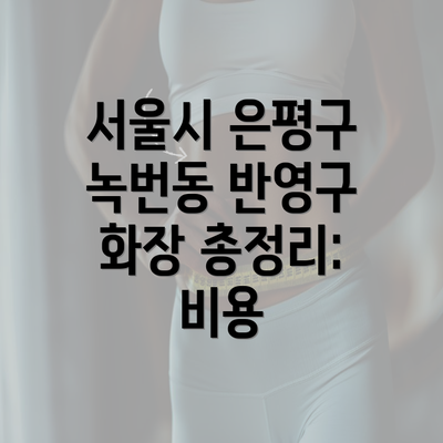 서울시 은평구 녹번동 반영구 화장 총정리: 비용