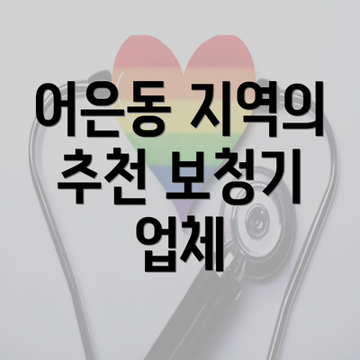 어은동 지역의 추천 보청기 업체