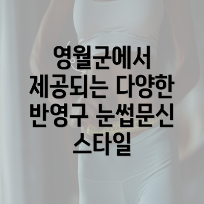 영월군에서 제공되는 다양한 반영구 눈썹문신 스타일