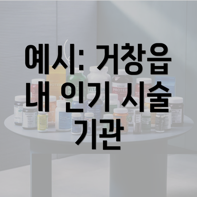 예시: 거창읍 내 인기 시술 기관