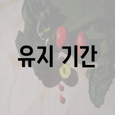 유지 기간