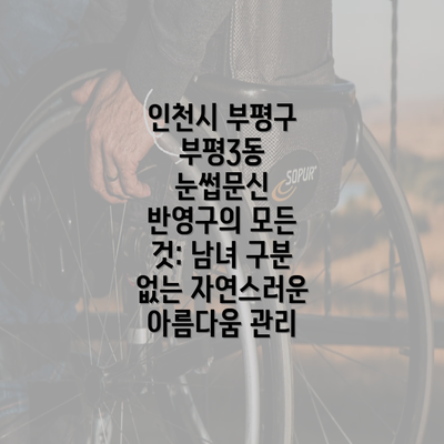 인천시 부평구 부평3동 눈썹문신 반영구의 모든 것: 남녀 구분 없는 자연스러운 아름다움 관리