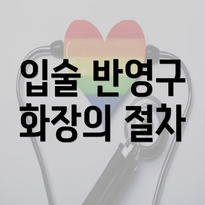 입술 반영구 화장의 절차