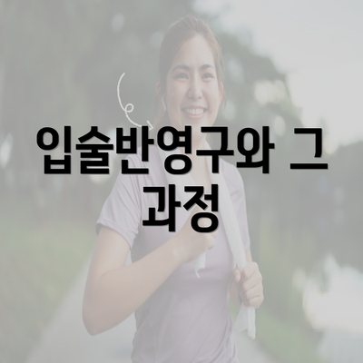 입술반영구와 그 과정