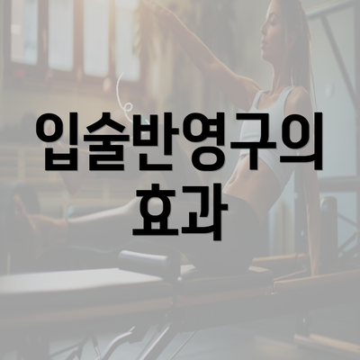 입술반영구의 효과