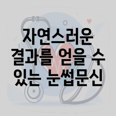 자연스러운 결과를 얻을 수 있는 눈썹문신