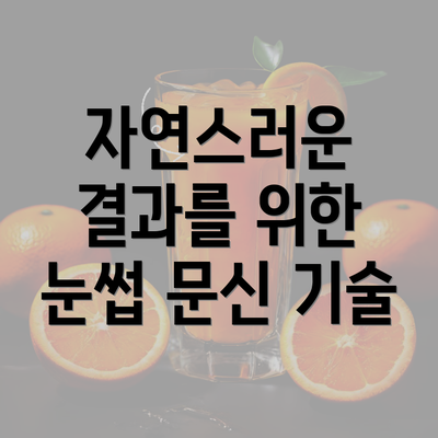 자연스러운 결과를 위한 눈썹 문신 기술