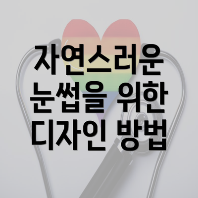 자연스러운 눈썹을 위한 디자인 방법