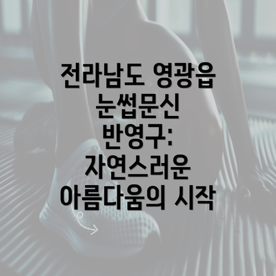 전라남도 영광읍 눈썹문신 반영구: 자연스러운 아름다움의 시작