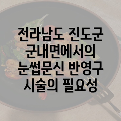 전라남도 진도군 군내면에서의 눈썹문신 반영구 시술의 필요성