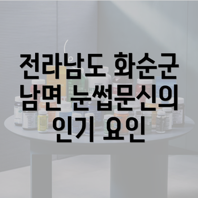 전라남도 화순군 남면 눈썹문신의 인기 요인