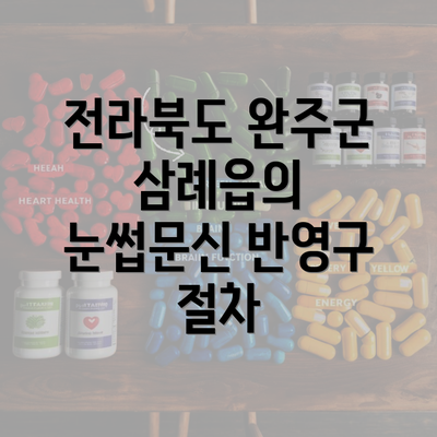 전라북도 완주군 삼례읍의 눈썹문신 반영구 절차