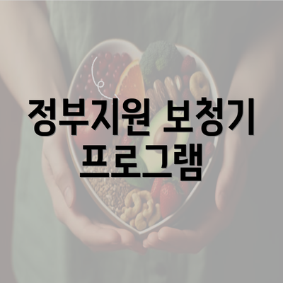 정부지원 보청기 프로그램