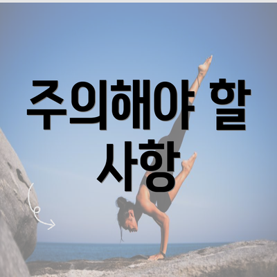 주의해야 할 사항