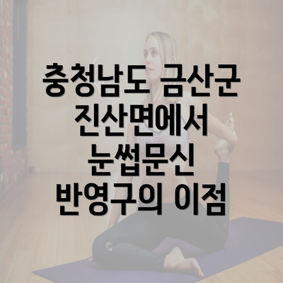 충청남도 금산군 진산면에서 눈썹문신 반영구의 이점