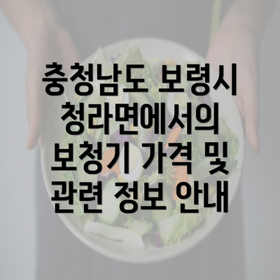 충청남도 보령시 청라면에서의 보청기 가격 및 관련 정보 안내