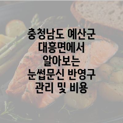 충청남도 예산군 대흥면에서 알아보는 눈썹문신 반영구 관리 및 비용