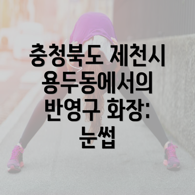 충청북도 제천시 용두동에서의 반영구 화장: 눈썹