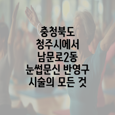 충청북도 청주시에서 남문로2동 눈썹문신 반영구 시술의 모든 것