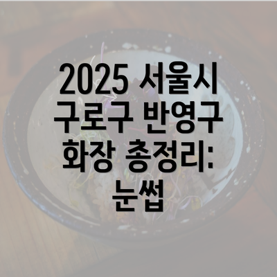 2025 서울시 구로구 반영구 화장 총정리: 눈썹