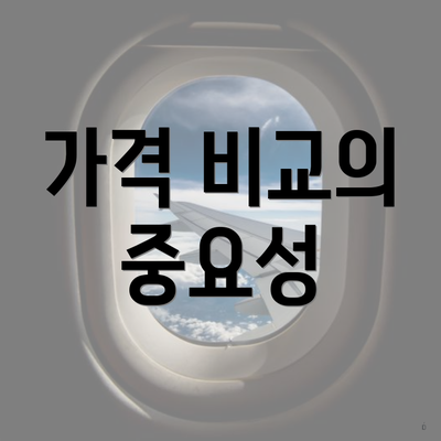 가격 비교의 중요성