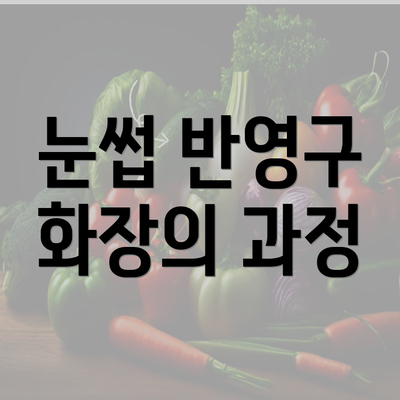 눈썹 반영구 화장의 과정