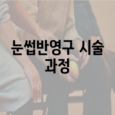 눈썹반영구 시술 과정