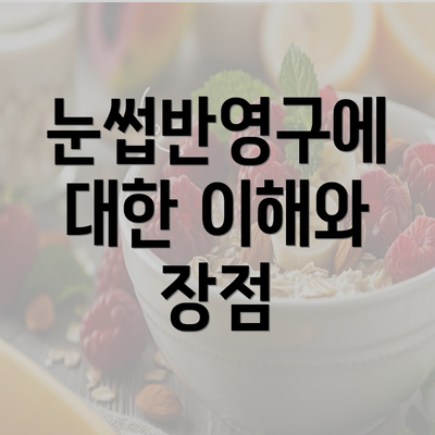 눈썹반영구에 대한 이해와 장점