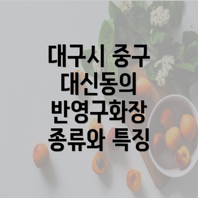 대구시 중구 대신동의 반영구화장 종류와 특징