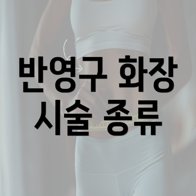 반영구 화장 시술 종류