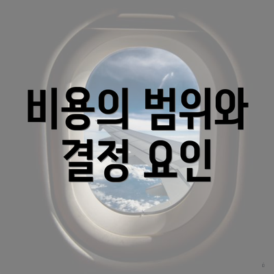 비용의 범위와 결정 요인