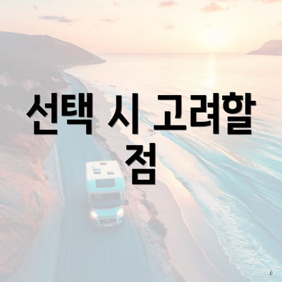 선택 시 고려할 점