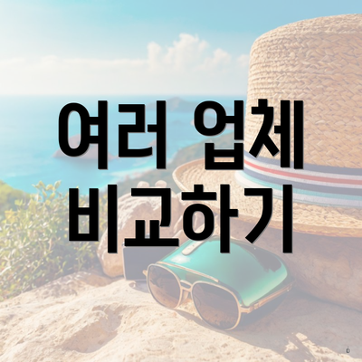 여러 업체 비교하기