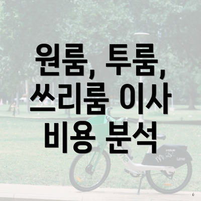 원룸, 투룸, 쓰리룸 이사 비용 분석