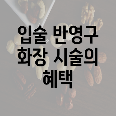 입술 반영구 화장 시술의 혜택