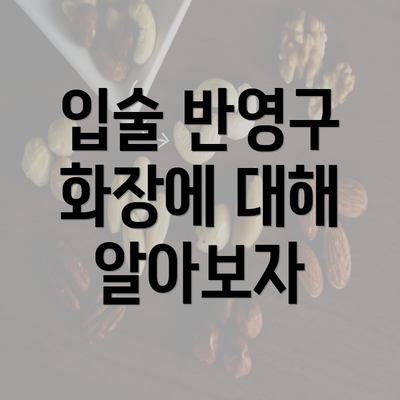 입술 반영구 화장에 대해 알아보자