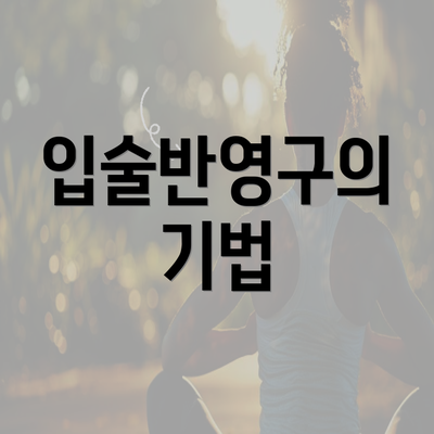 입술반영구의 기법