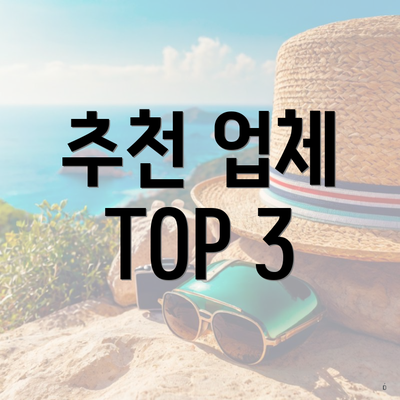 추천 업체 TOP 3