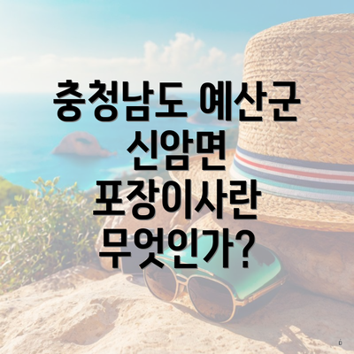 충청남도 예산군 신암면 포장이사란 무엇인가?