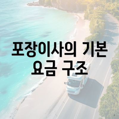 포장이사의 기본 요금 구조