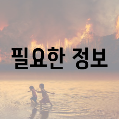 필요한 정보