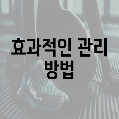 효과적인 관리 방법