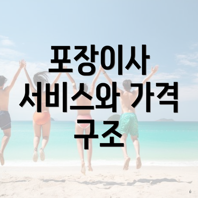 포장이사 서비스와 가격 구조